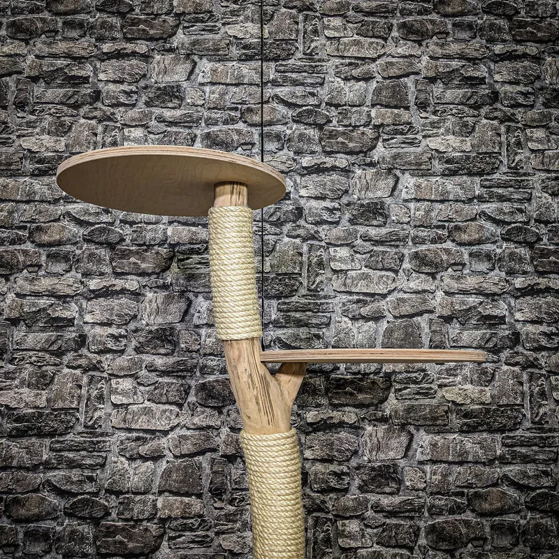 Naturkratzbaum 3649 Kratzbaum Natur Holz Design 84 cm hoch Katzenbaum