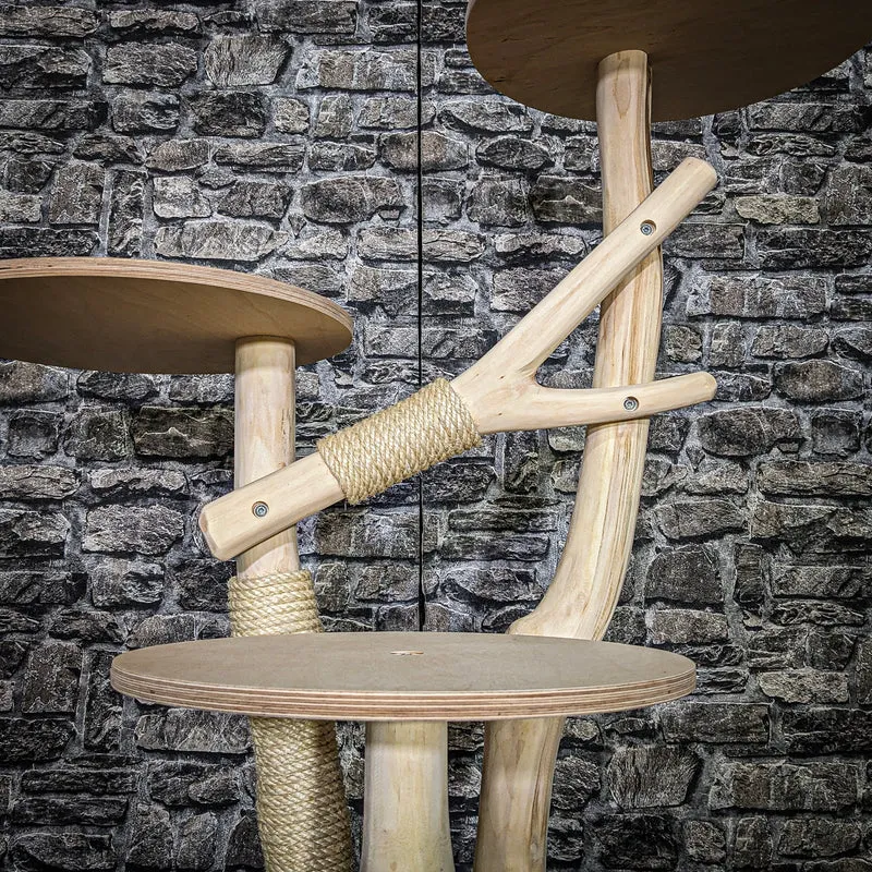 Naturkratzbaum 3648 Kratzbaum Natur Holz Design 113 cm hoch Katzenbaum