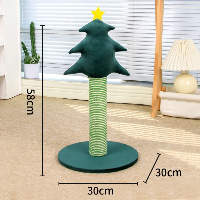 Schmale Kratzbaum Kiefern-Design, aus Sisal, platzsparend, dekorativ, für kleine Wohnungen und Ecken