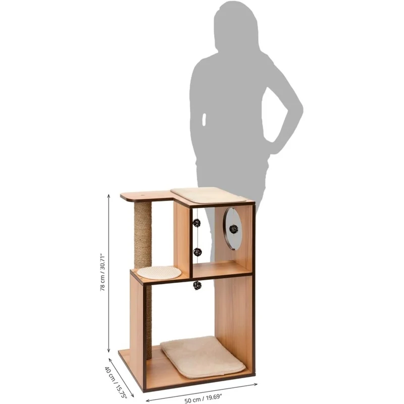 Vesper Katzenmöbel V-Box groß, Walnuss