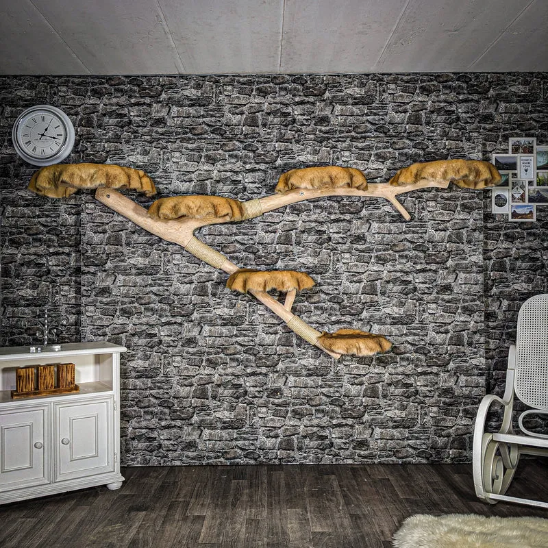 Wandkratzbaum 3545 Naturkratzbaum 260 cm lang Kratzbaum Natur Holz Design