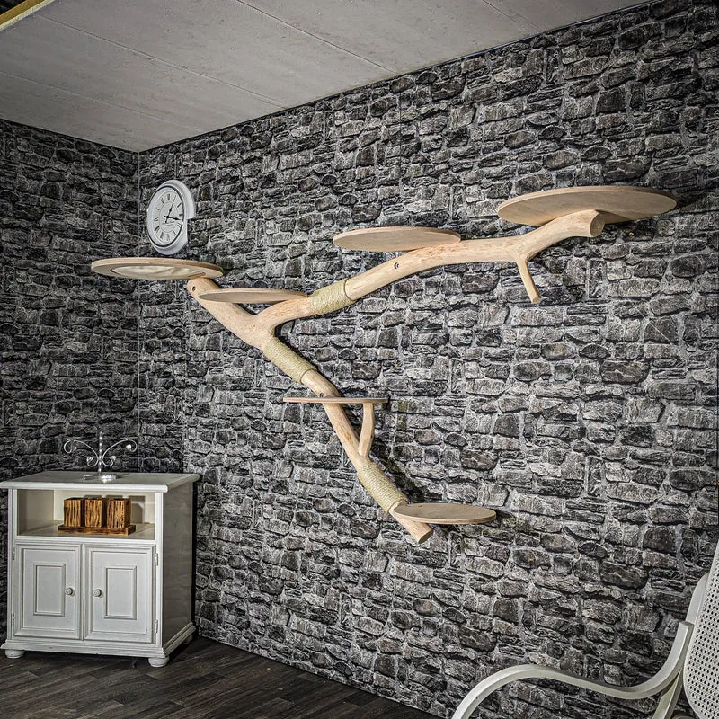 Wandkratzbaum 3545 Naturkratzbaum 260 cm lang Kratzbaum Natur Holz Design