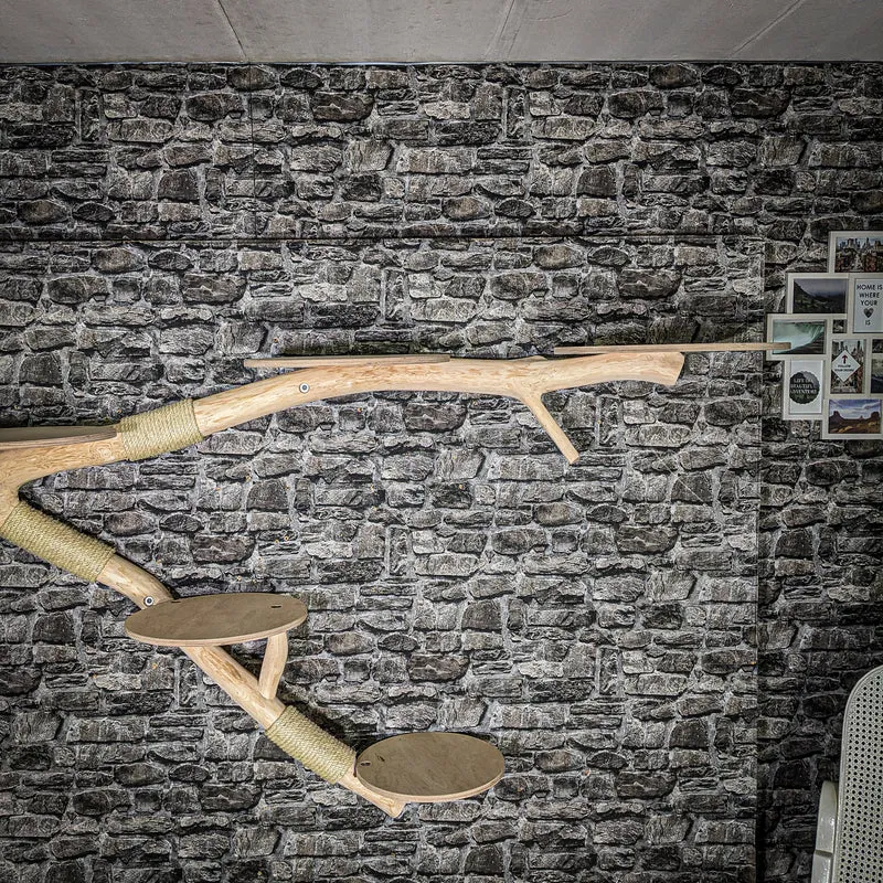 Wandkratzbaum 3545 Naturkratzbaum 260 cm lang Kratzbaum Natur Holz Design