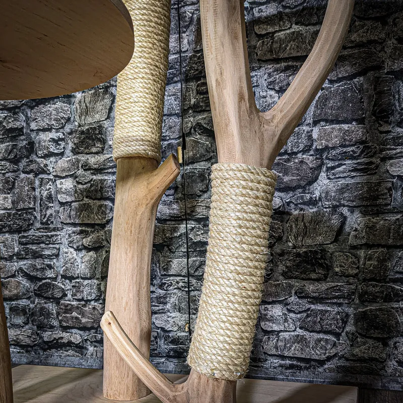 Naturkratzbaum 3544 Kratzbaum Natur Holz Design 144 cm hoch Katzenbaum