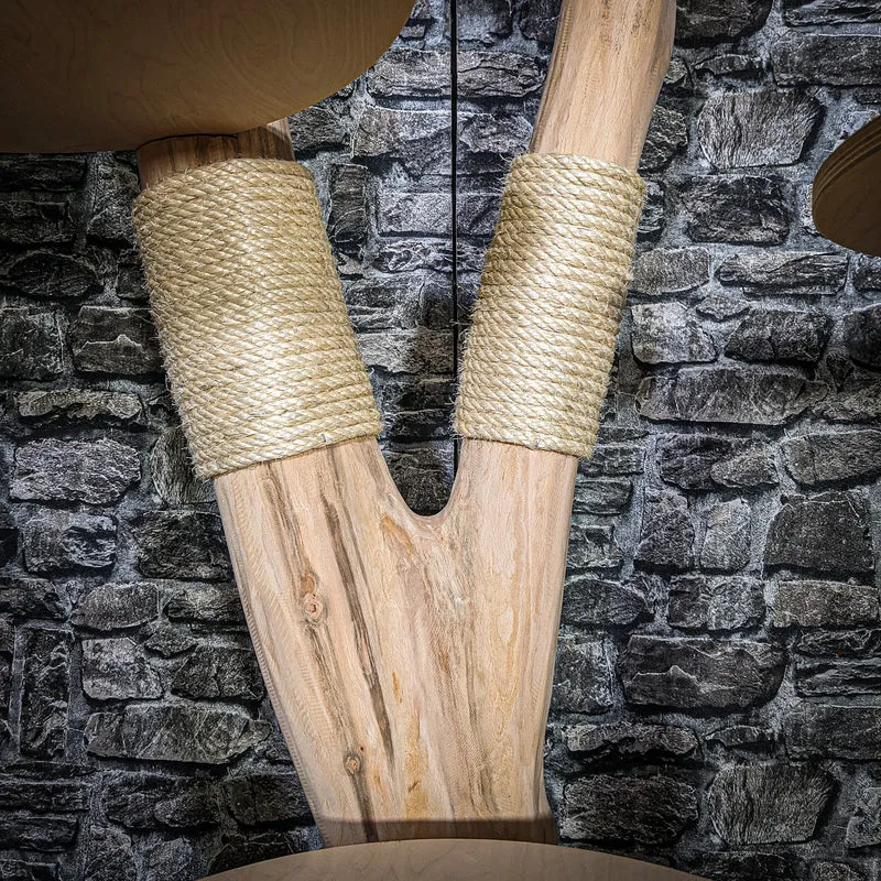 Naturkratzbaum 3541 Kratzbaum Natur Holz Design 188 cm hoch Katzenbaum