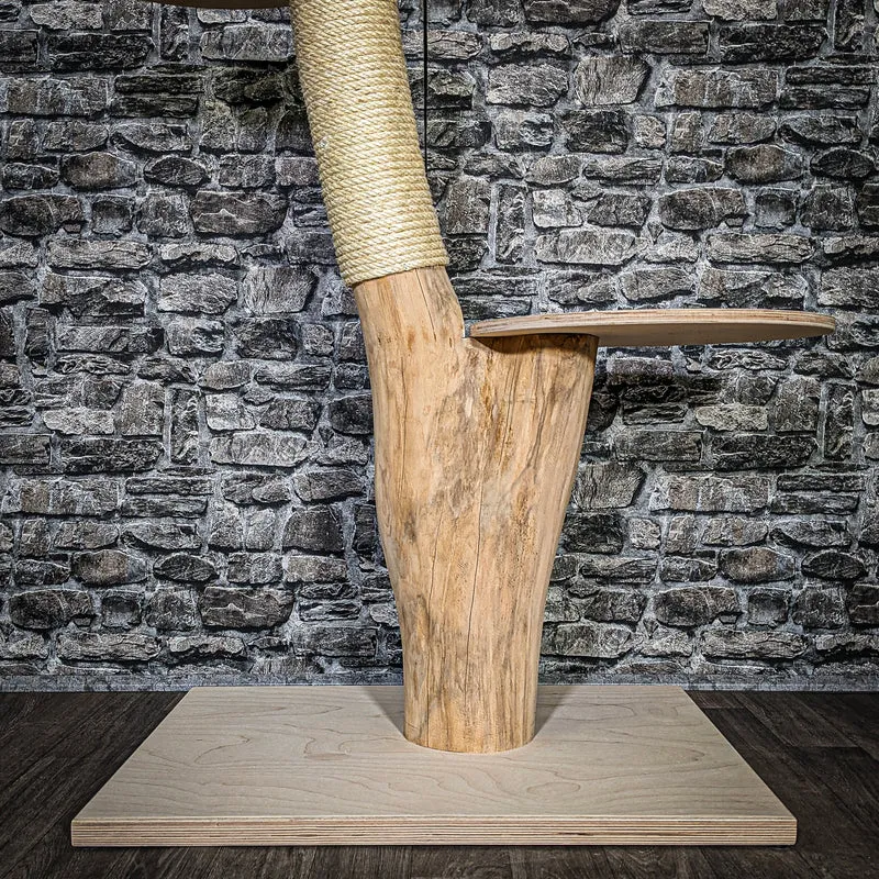Naturkratzbaum 3540 Kratzbaum Natur Holz Design 103 cm hoch Katzenbaum