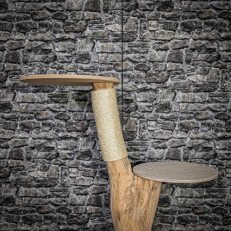 Naturkratzbaum 3540 Kratzbaum Natur Holz Design 103 cm hoch Katzenbaum