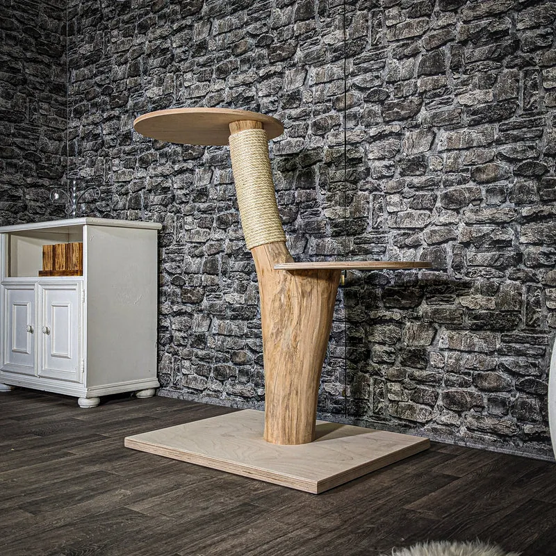 Naturkratzbaum 3540 Kratzbaum Natur Holz Design 103 cm hoch Katzenbaum