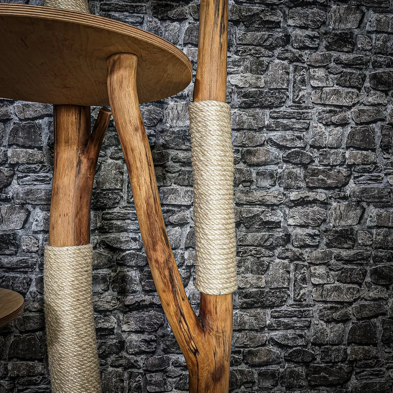 Naturkratzbaum 3538 Kratzbaum Natur Holz Design 175 cm hoch Katzenbaum