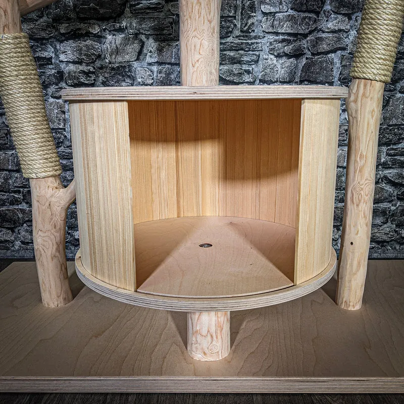 Naturkratzbaum 3536 Kratzbaum Natur Holz Design 212 cm hoch Katzenbaum