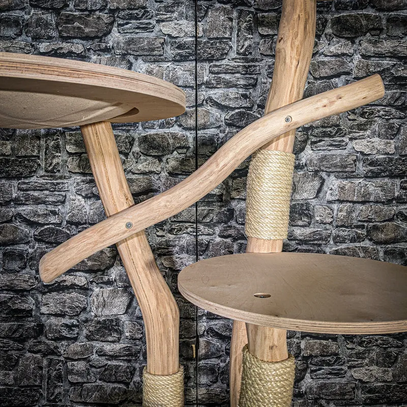 Naturkratzbaum 3534 Kratzbaum Natur Holz Design 145 cm hoch Katzenbaum