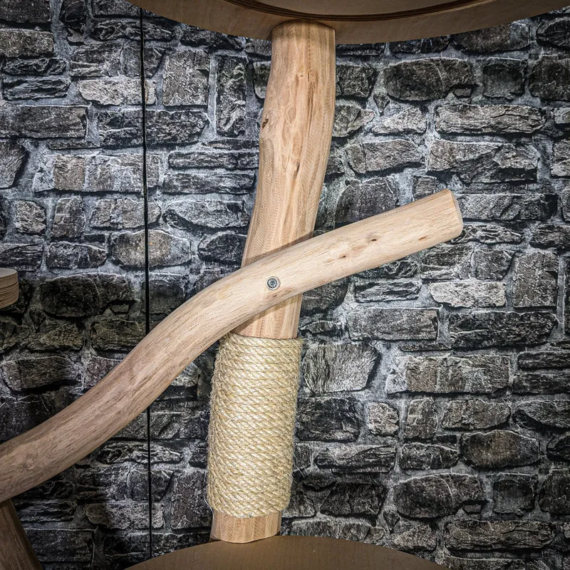 Naturkratzbaum 3534 Kratzbaum Natur Holz Design 145 cm hoch Katzenbaum