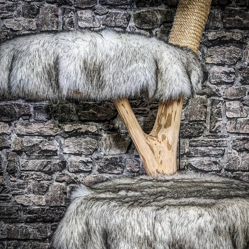 Naturkratzbaum 3528 Kratzbaum Natur Holz Design 123 cm hoch Katzenbaum