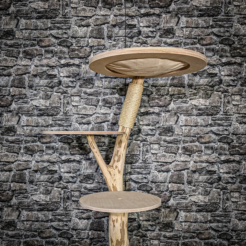 Naturkratzbaum 3528 Kratzbaum Natur Holz Design 123 cm hoch Katzenbaum