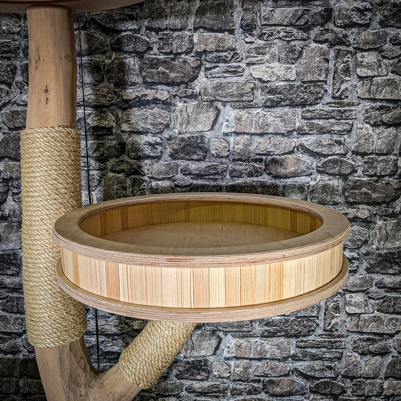 Naturkratzbaum 3515 Kratzbaum Natur Holz Design 186 cm hoch Katzenbaum