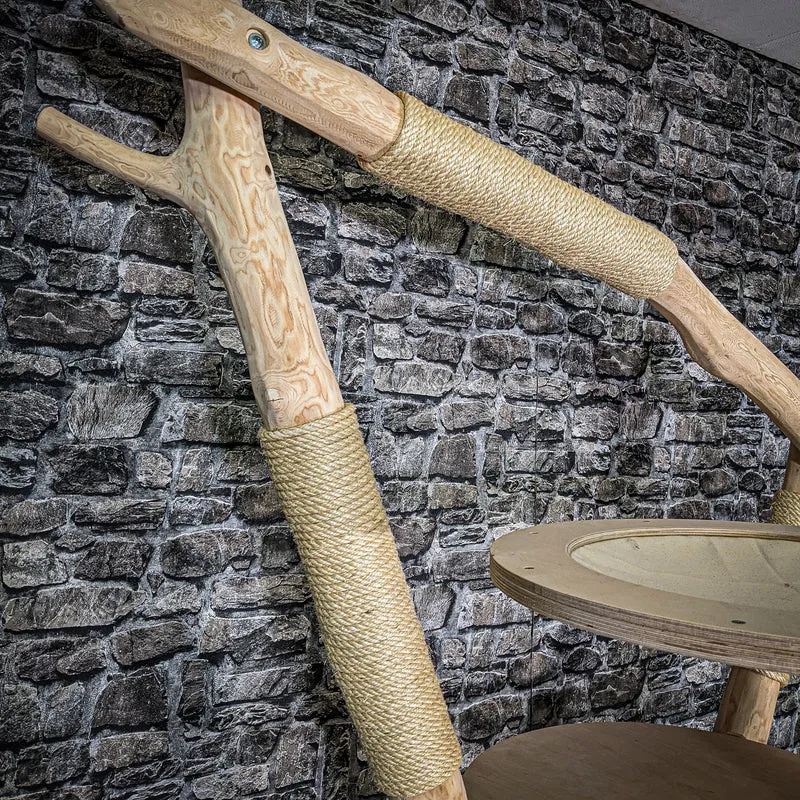 Naturkratzbaum 3513 Kratzbaum Natur Holz Design 222 cm hoch Katzenbaum