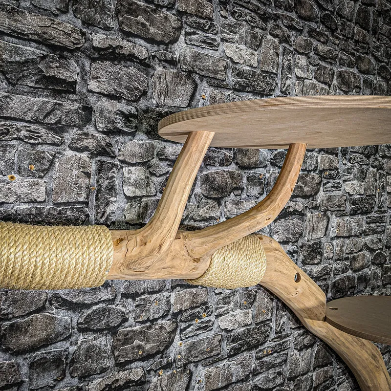 Wandkratzbaum 3499 Naturkratzbaum 240 cm lang Kratzbaum Natur Holz Design