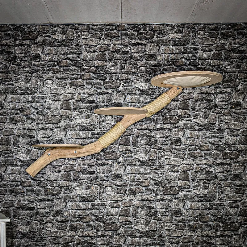 Wandkratzbaum 3497 Naturkratzbaum 170 cm lang Kratzbaum Natur Holz Design