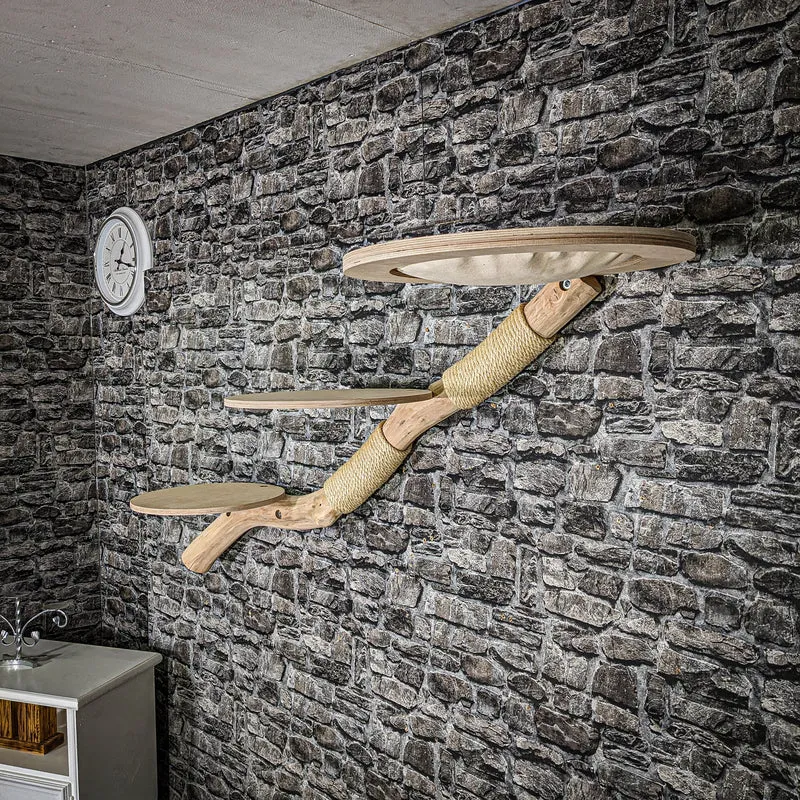 Wandkratzbaum 3497 Naturkratzbaum 170 cm lang Kratzbaum Natur Holz Design