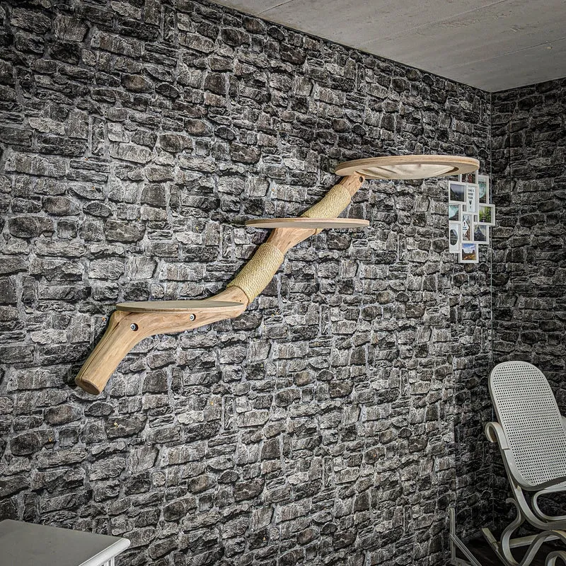 Wandkratzbaum 3497 Naturkratzbaum 170 cm lang Kratzbaum Natur Holz Design