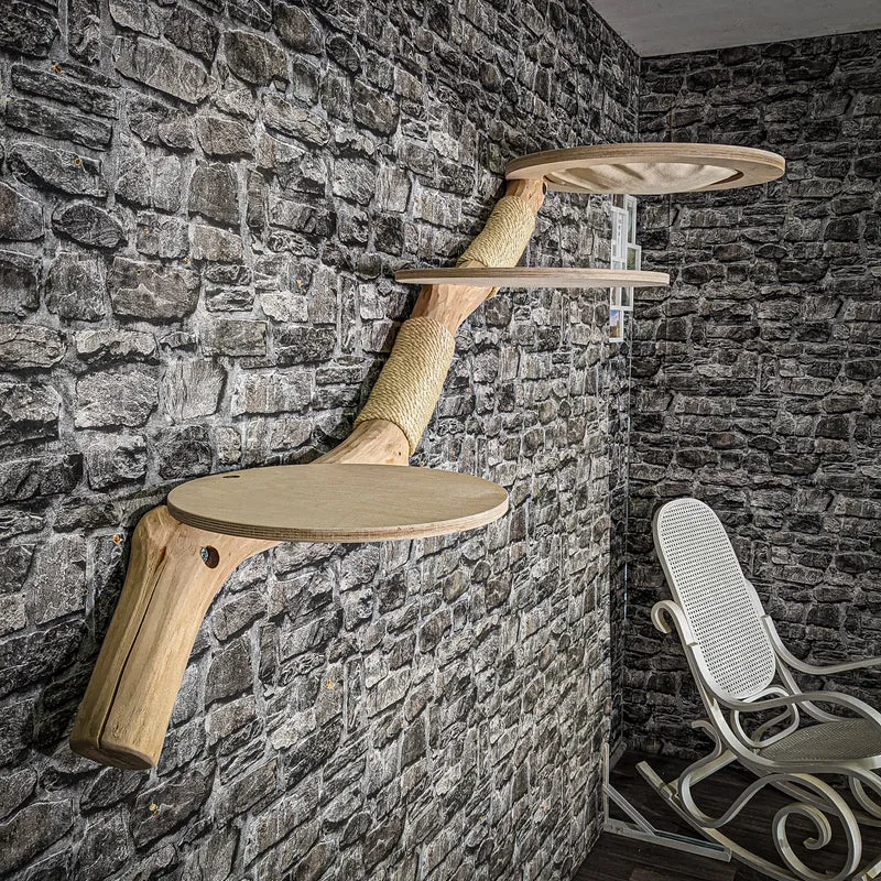 Wandkratzbaum 3497 Naturkratzbaum 170 cm lang Kratzbaum Natur Holz Design