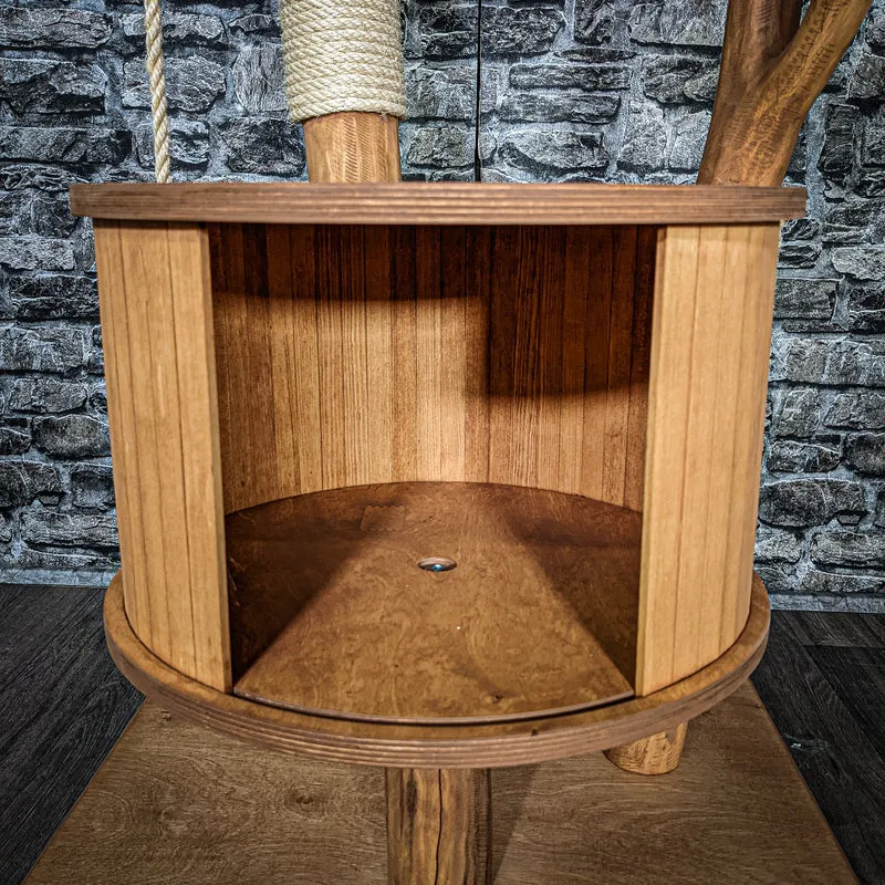 Naturkratzbaum 2135 Kratzbaum Natur Holz Design 145 cm hoch Katzenbaum