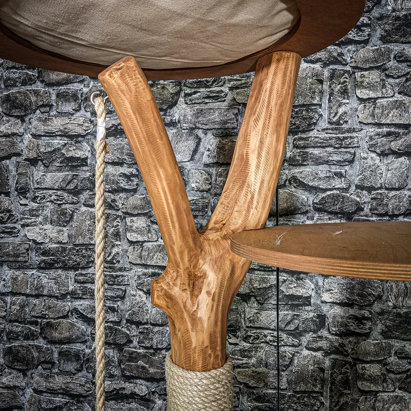 Naturkratzbaum 2135 Kratzbaum Natur Holz Design 145 cm hoch Katzenbaum