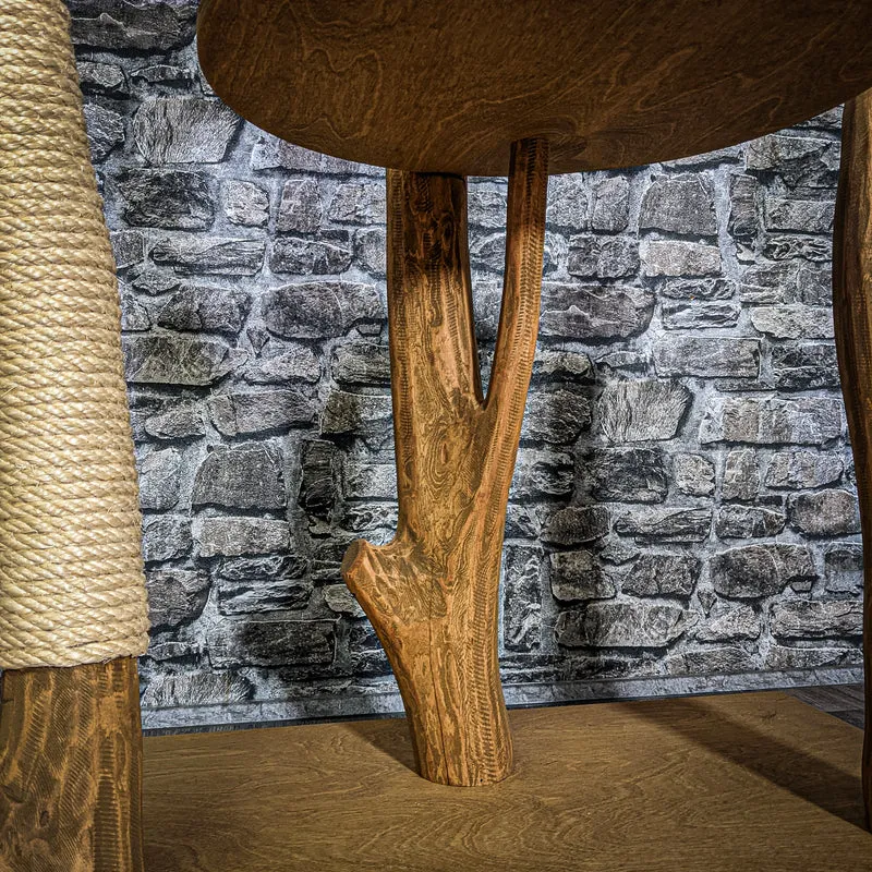 Naturkratzbaum 3268 Kratzbaum Natur Holz Design 175 cm hoch Katzenbaum