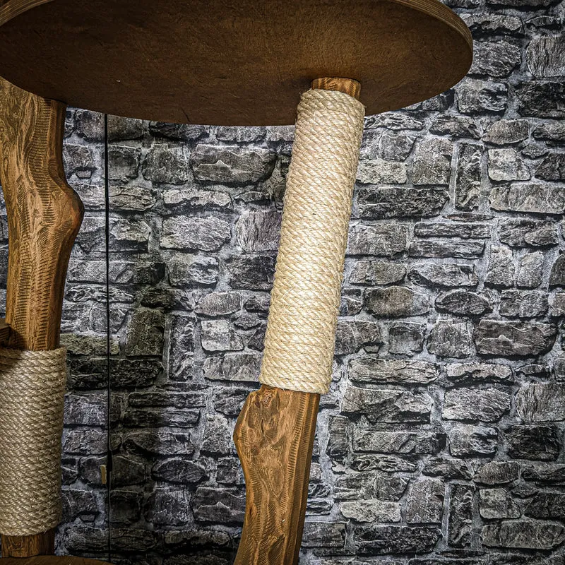 Naturkratzbaum 3268 Kratzbaum Natur Holz Design 175 cm hoch Katzenbaum