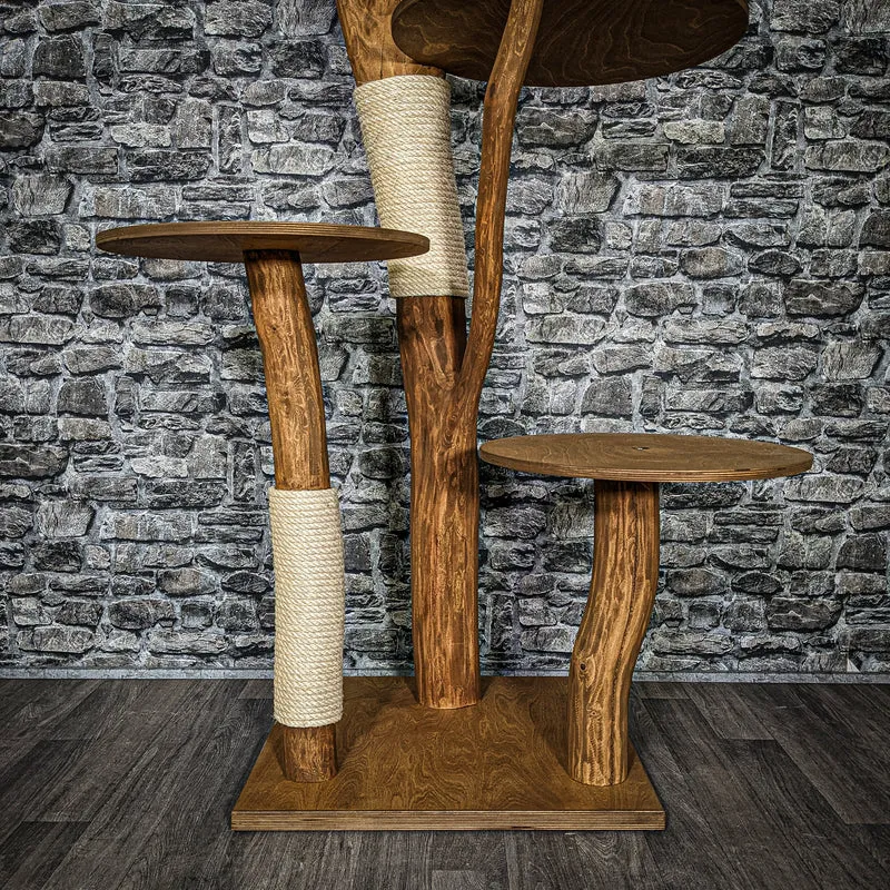 Naturkratzbaum 2911 Kratzbaum Natur Holz Design 174 cm hoch Katzenbaum