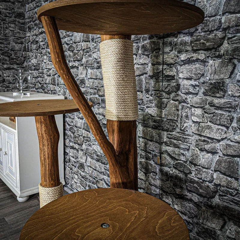 Naturkratzbaum 2911 Kratzbaum Natur Holz Design 174 cm hoch Katzenbaum