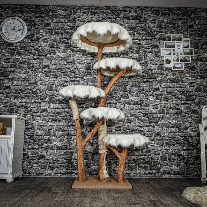 Naturkratzbaum 2101 Kratzbaum Natur Holz Design 175 cm hoch Katzenbaum