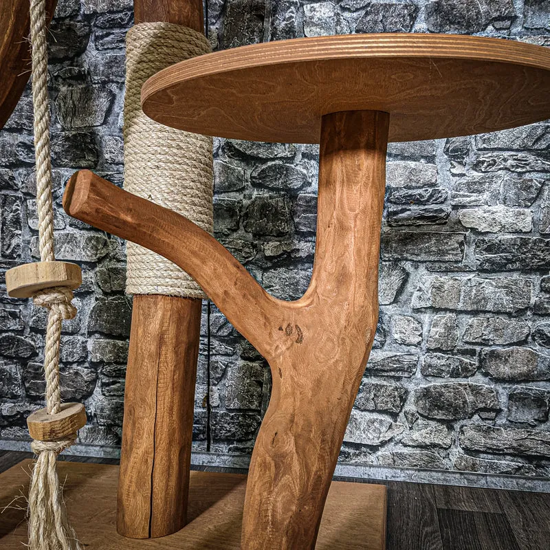 Naturkratzbaum 2101 Kratzbaum Natur Holz Design 175 cm hoch Katzenbaum