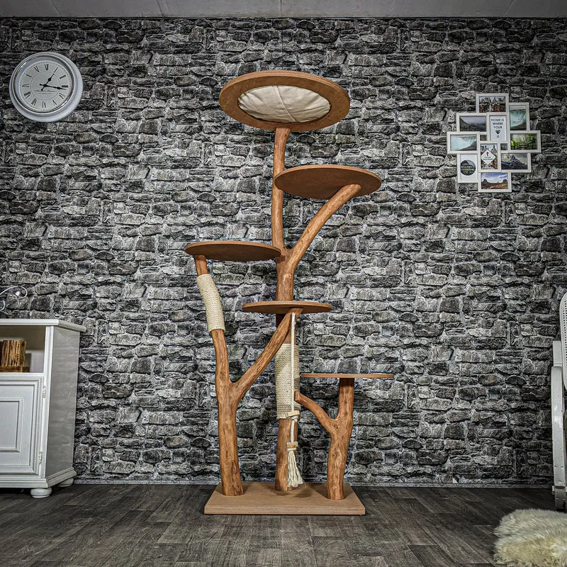 Naturkratzbaum 2101 Kratzbaum Natur Holz Design 175 cm hoch Katzenbaum