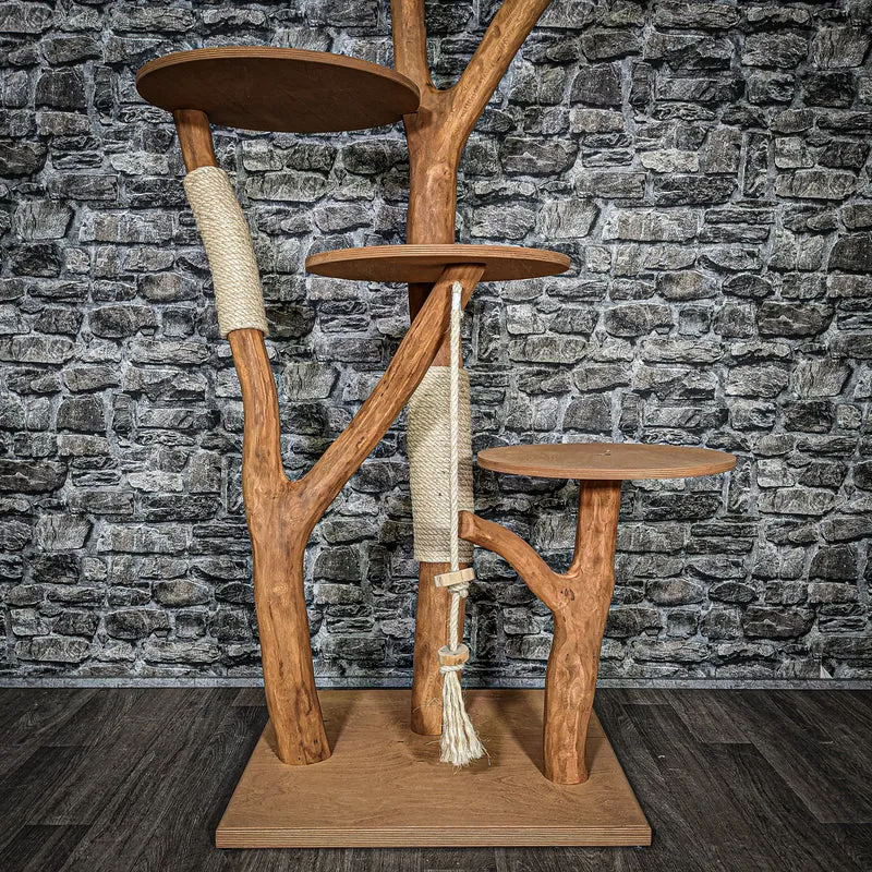 Naturkratzbaum 2101 Kratzbaum Natur Holz Design 175 cm hoch Katzenbaum