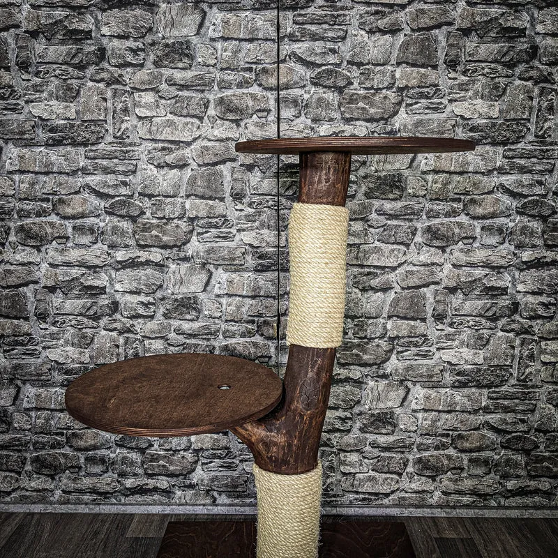 Naturkratzbaum 3408 Kratzbaum Natur Holz Design 99 cm hoch Katzenbaum