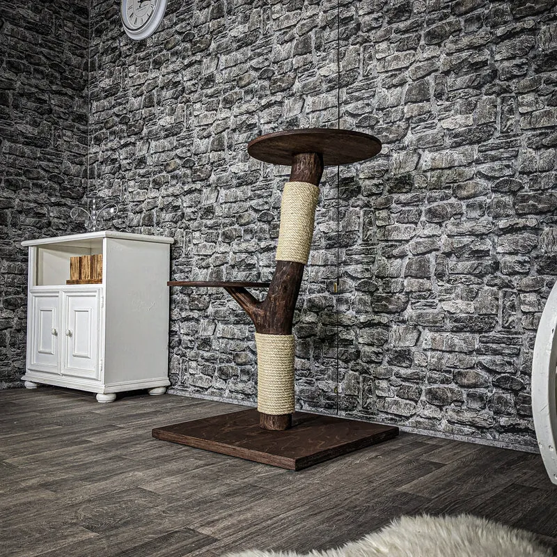 Naturkratzbaum 3408 Kratzbaum Natur Holz Design 99 cm hoch Katzenbaum