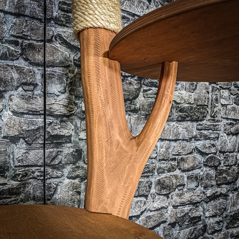 Naturkratzbaum 3253 Kratzbaum Natur Holz Design 143 cm hoch Katzenbaum