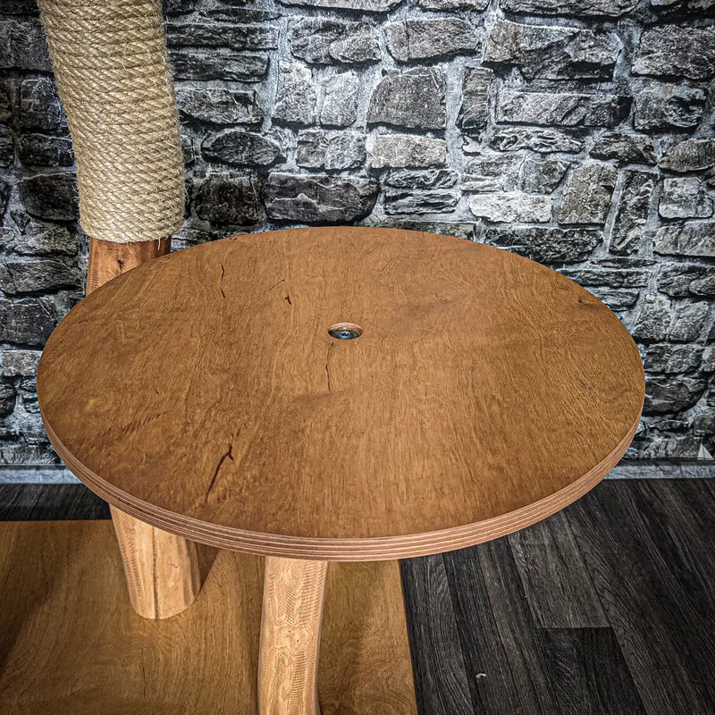 Naturkratzbaum 3253 Kratzbaum Natur Holz Design 143 cm hoch Katzenbaum