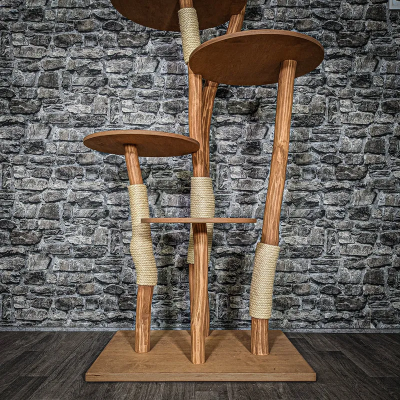 Naturkratzbaum 3231 Kratzbaum Natur Holz Design 175 cm hoch Katzenbaum