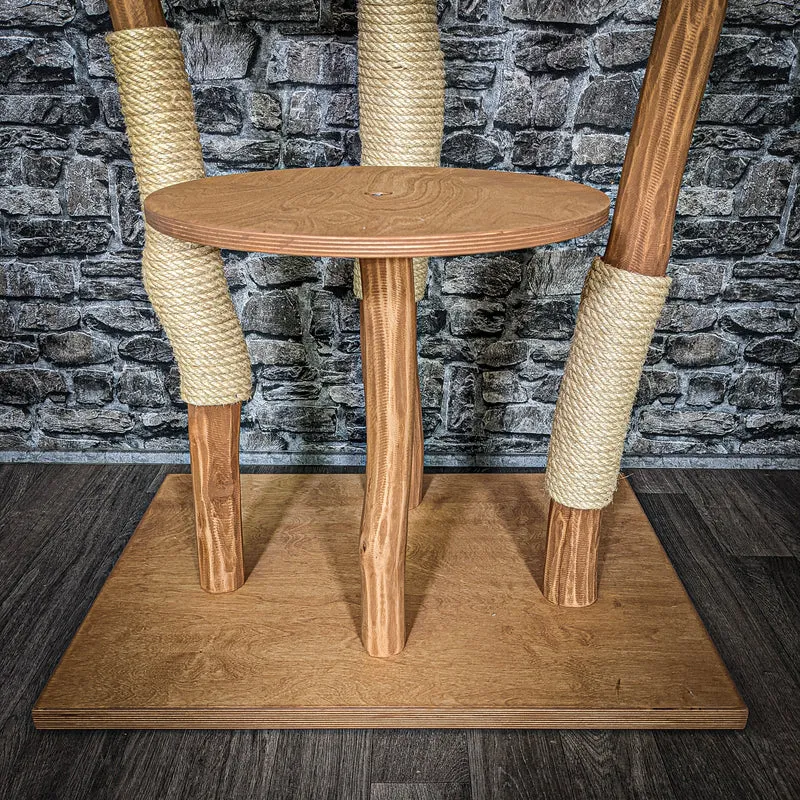 Naturkratzbaum 3231 Kratzbaum Natur Holz Design 175 cm hoch Katzenbaum