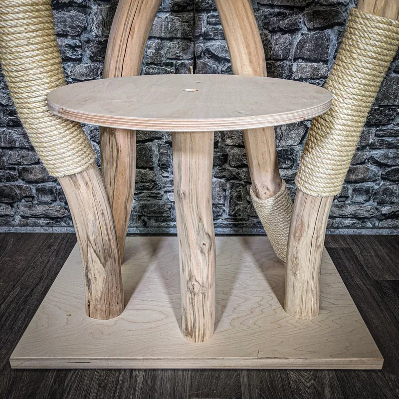 Naturkratzbaum 3609 Kratzbaum Natur Holz Design 203 cm hoch Katzenbaum