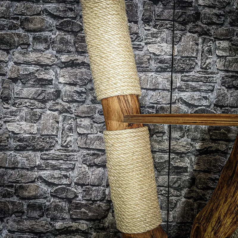 Naturkratzbaum 3608 Kratzbaum Natur Holz Design 173 cm hoch Katzenbaum