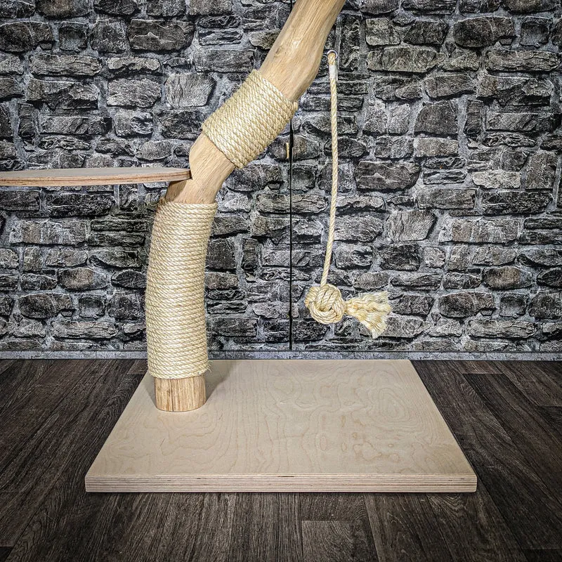 Naturkratzbaum 3603 Kratzbaum Natur Holz Design 84 cm hoch Katzenbaum