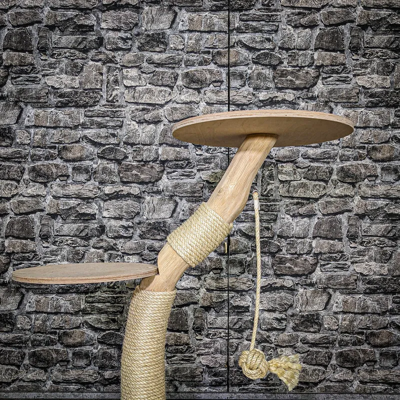 Naturkratzbaum 3603 Kratzbaum Natur Holz Design 84 cm hoch Katzenbaum
