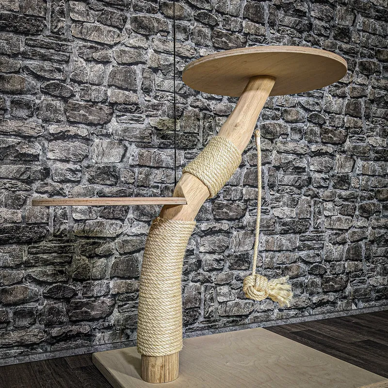 Naturkratzbaum 3603 Kratzbaum Natur Holz Design 84 cm hoch Katzenbaum