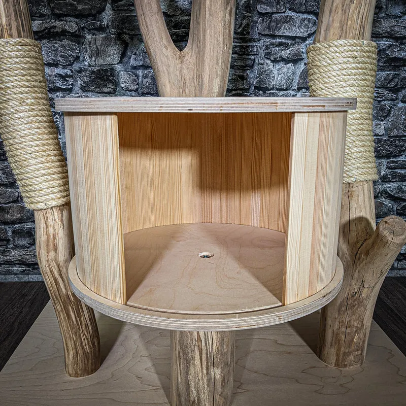 Naturkratzbaum 3598 Kratzbaum Natur Holz Design 206 cm hoch Katzenbaum