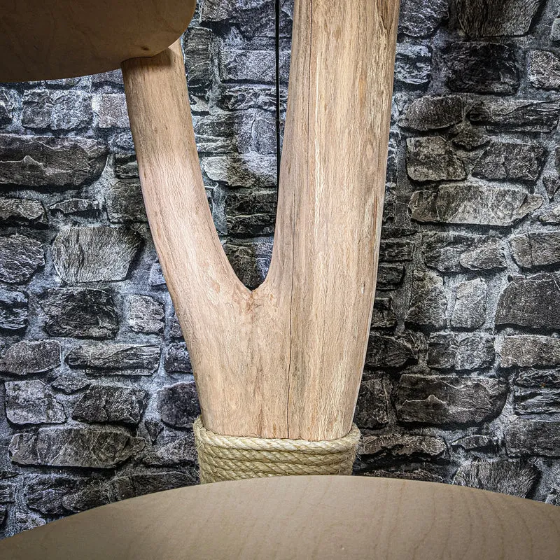 Naturkratzbaum 3598 Kratzbaum Natur Holz Design 206 cm hoch Katzenbaum