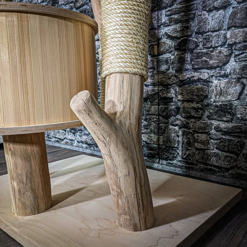 Naturkratzbaum 3598 Kratzbaum Natur Holz Design 206 cm hoch Katzenbaum