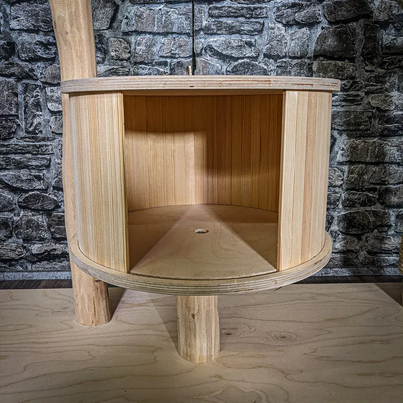 Naturkratzbaum 3595 Kratzbaum Natur Holz Design 143 cm hoch Katzenbaum